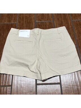 NWT Loft Women’s Beige Washed Twill Shorts 4” Size 12 NWT